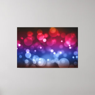 Rot, Lila, Blau und Braun Bokeh-Muster Leinwanddruck