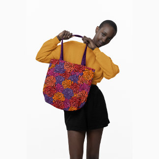 Rot, lila, orange, farbig, blumenreich, Rose