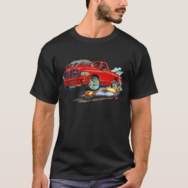 Rot-LKW des Dodge-SRT10 T-Shirt (Vorderseite)