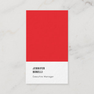 Rot minimalistisches modernes dickes Luxus-Trend Visitenkarte