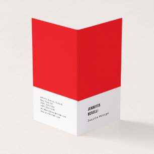 Rot minimalistisches modernes trendy visitenkarten