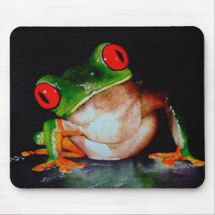Rot-mit Augen Baum-Frosch-Mausunterlage Mousepad