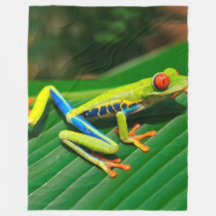 Rot-mit Augen Frosch Baum des tropischen Fleecedecke