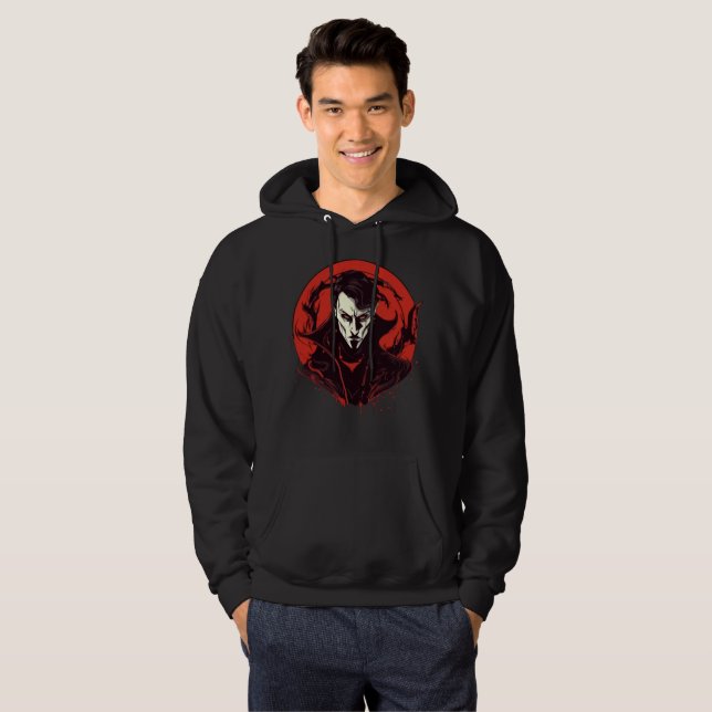 Rot-Mit Augen Horror Hoodie (Vorne ganz)