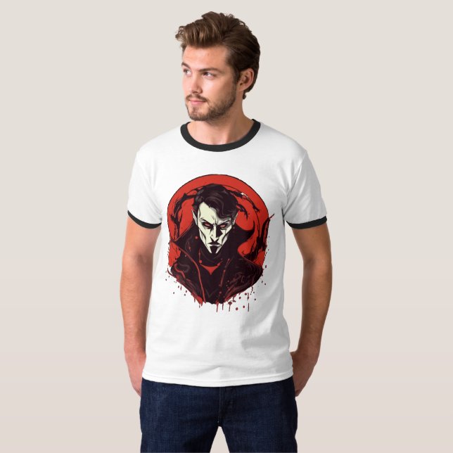 Rot-Mit Augen Horror T-Shirt (Vorne ganz)