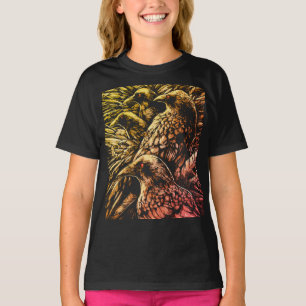 Rot-Mit Augen Ravens - Mysteriöse Gotische Wildtie T-Shirt