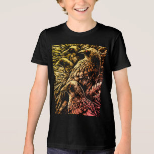 Rot-Mit Augen Ravens - Mysteriöse Gotische Wildtie Tri-Blend Shirt
