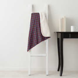 Rot mit blauen Diamanten Sherpadecke
