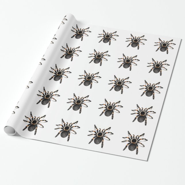 Rot mit einem Band versehene Tarantula-Spinne Geschenkpapier (Ungerollt)