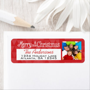 Rot mit Ihrem Foto für Ihren Urlaub Frohe kleine W