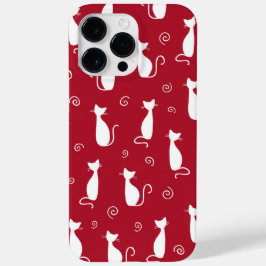 ROT MIT WEISSER SITZKATZMUSTER Case-Mate iPhone 14 PRO MAX HÜLLE