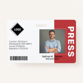 Rot | Mitarbeiter Foto ID Company Security Ausweis