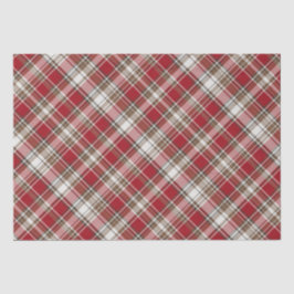 Rot, Mocha und Creme Kariert #2 Seidenpapier