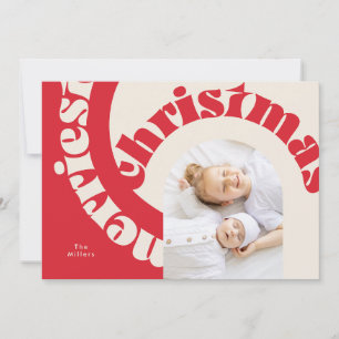 Rot Moderne Fette Typografie Weihnachten Flaches F