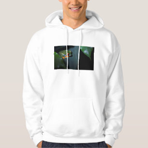 Rot mustert Frosch-Sitzen Hoodie