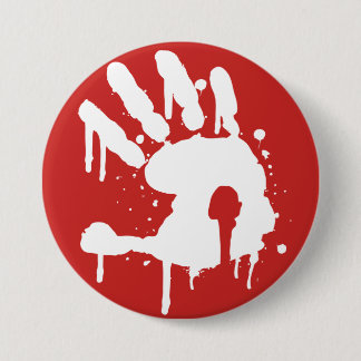 Rot "nie wieder" weißer Logo Knopf Button