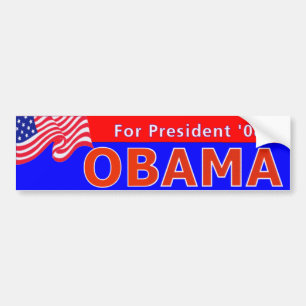 Rot Obama 08 Autoaufkleber