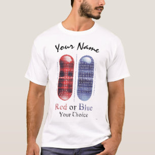 Rot oder Blau - Deine Wahl   Cyberpunk-Pillen-Art T-Shirt