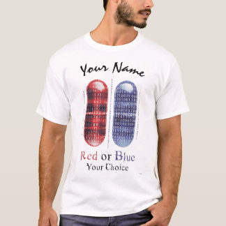 Rot oder Blau - Ihre Wahl | Cyberpunk Pill Art T-Shirt