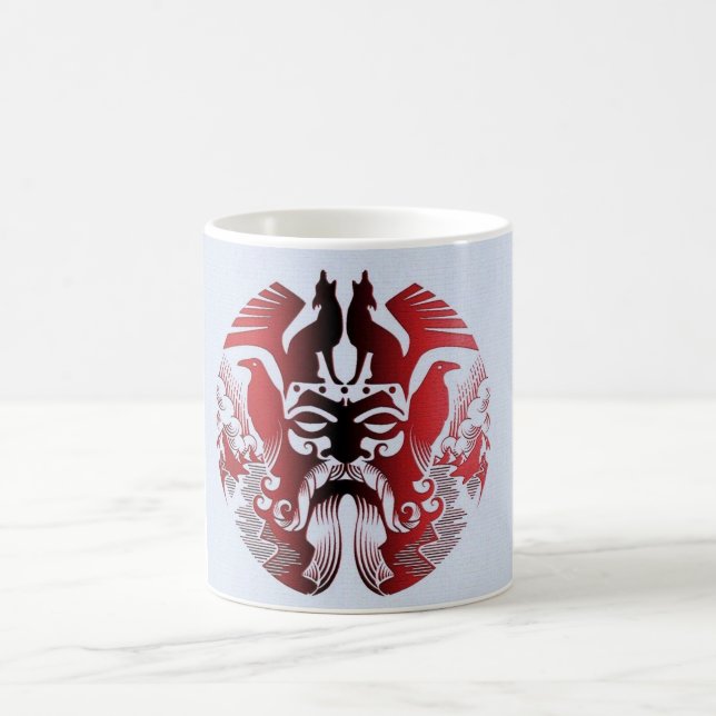 Rot, Odin klassische weiße Tasse (Mittel)