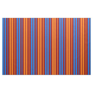 Rot Orange Blau Vertikale Streifen Design Stoff