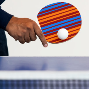 Rot Orange Blau Vertikale Streifen Design Tischtennis Schläger