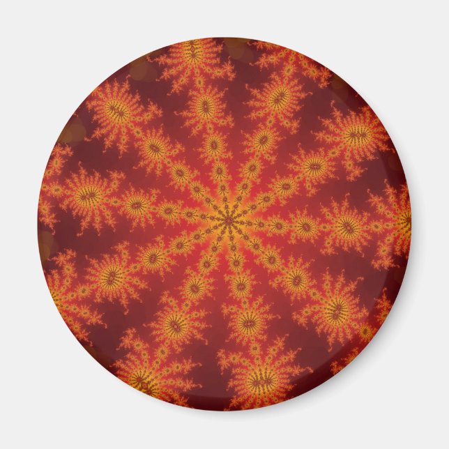 Rot Orange Decasteer Magnet (Vorne)