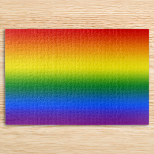 Rot Orange Gelb Grün Blau Lila Regenbogen Ombre Puzzle