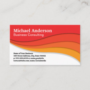Rot orange gelbe Layered Panels Visitenkarte