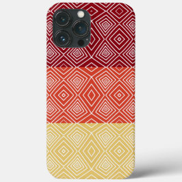 Rot-orange-gelbes Tribal Diamonds African Pattern Case-Mate iPhone Hülle