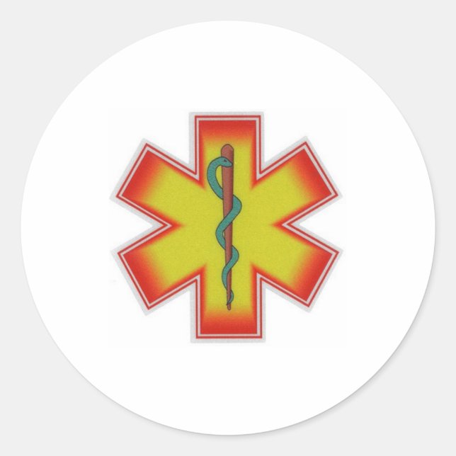 rot & orange & grün runder aufkleber (Vorderseite)