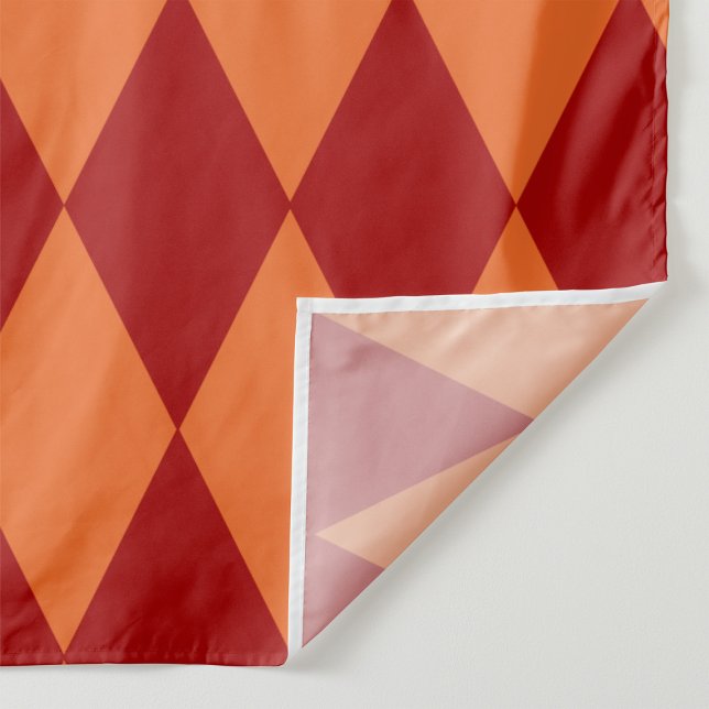 Rot-Orange-Harlekin-Karuomuster  Stoff (Von Creator hochgeladen)