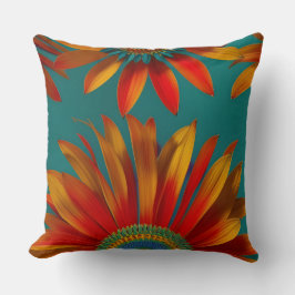 Rot-Orange im marokkanischen Stil, aquamarin grün Kissen