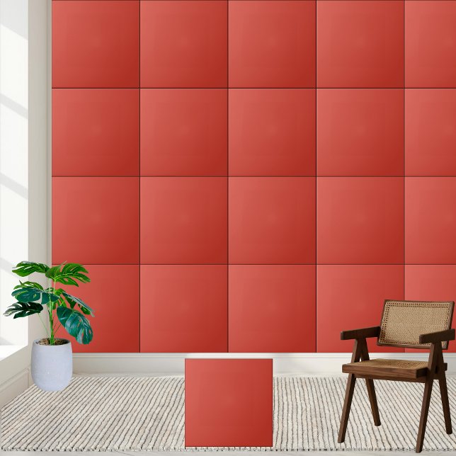 Rot-Orange-Keramik Fliese (Solid Red-Orange Ceramic Tile)