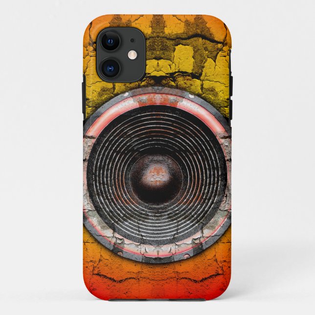 Rot-Orange-Lautsprecher Case-Mate iPhone Hülle (Rückseite)