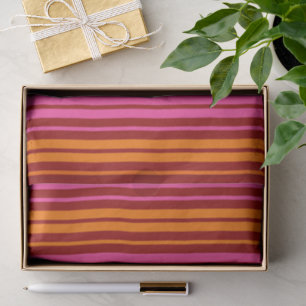 Rot Orange Pink Vertikale Streifen Design Seidenpapier