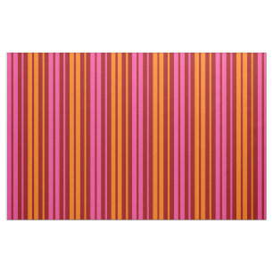 Rot Orange Pink Vertikale Streifen Design Stoff