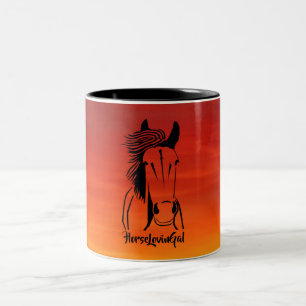Rot-Orange-Tasse von Lovin' Gal Zweifarbige Tasse