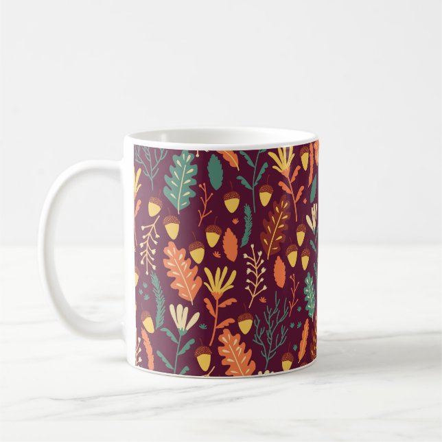 Rot-Orange-Vintages Motiv Kaffeetasse (Links)