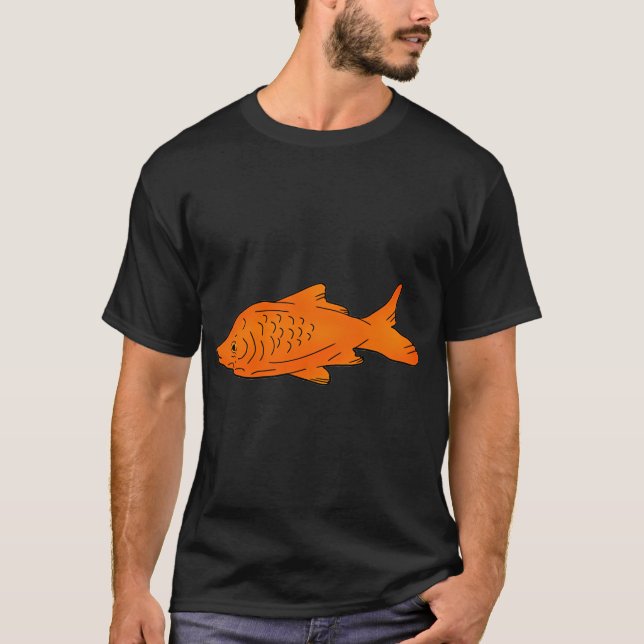 Rot-Orangefarbener Fisch T-Shirt (Vorderseite)