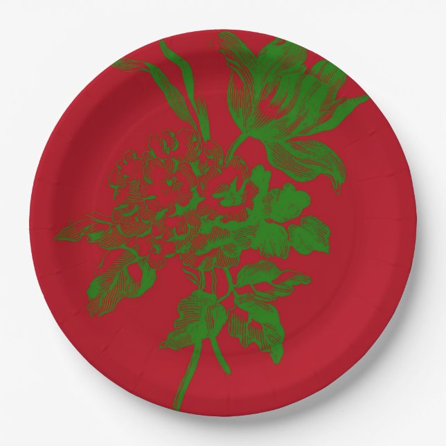Rot Pappteller (Vorderseite)