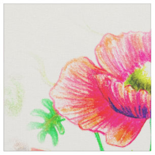 Rot, Passionsblume Stoff