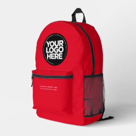 Rot | Personalisiertes Firmenlogo und Text Bedruckter Rucksack