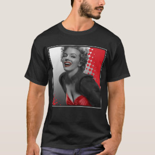 Rot punktiert Marilyn T-Shirt