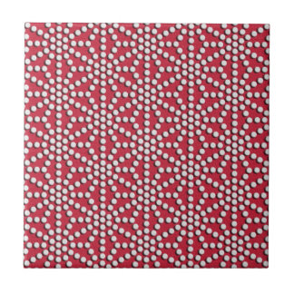 Rot punktiertes Kamishimo Japanermuster Fliese