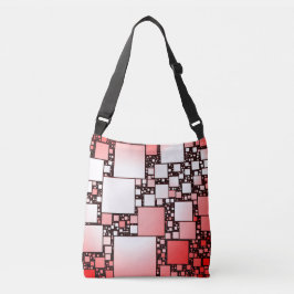 Rot-Quadrat-Tanz Cross Body Bag Tragetaschen Mit Langen Trägern