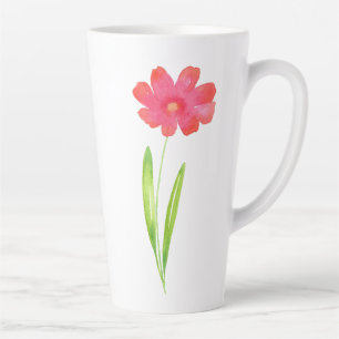 Rot, Rosa Blume Milchtasse