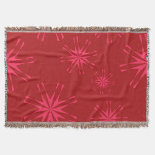 Rot, rosa, cool angesagte moderne Blume abstrakt Decke
