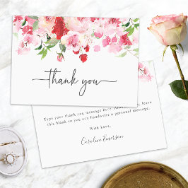 Rot Rosa Dankeskarte