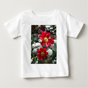 Rot-Rosa-Disy / Gänseblümchen Blume Baby T-shirt